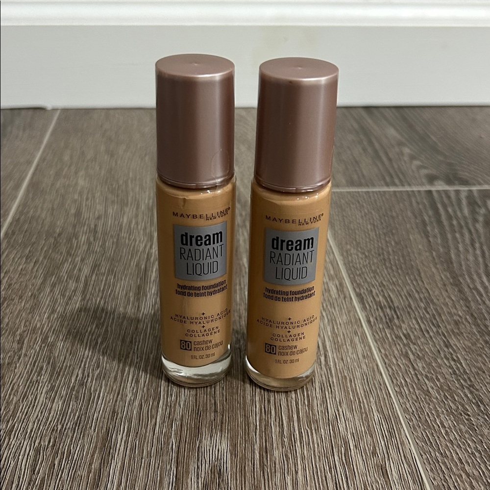 NEW 2X Maybelline dream radiant hydrating foundation #80